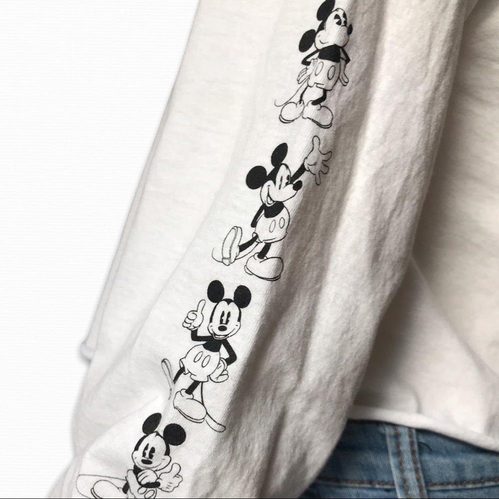 White Long Sleeve Mickey Mouse Top by Disney - Picture 4 of 6